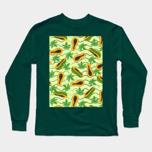 Papaya Pattern Long Sleeve T-Shirt